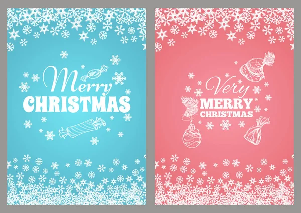 Merry Chrismas Template Greeting Cards Inviations Posters More — Stock Vector