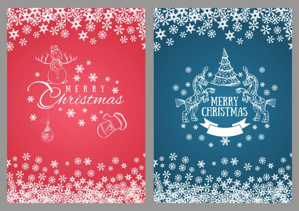 Frohe Weihnachten Vorlage Für Grußkarten Einladungen Poster Und Mehr — Stockvektor
