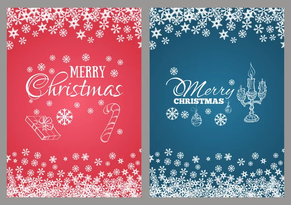 Merry Chrismas Template Greeting Cards Inviations Posters More — Stock Vector