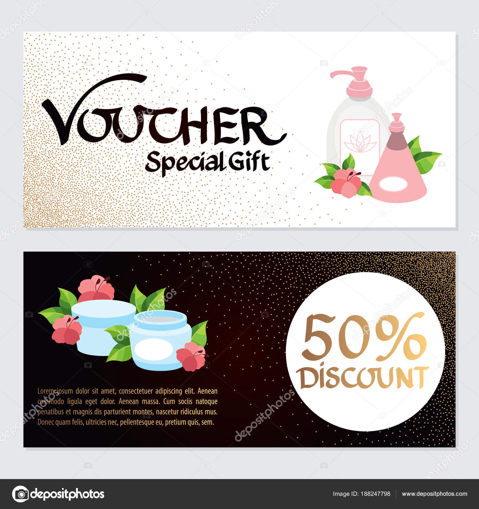 Coupon Cosmetics Shop Beauty Salon Stock Vector Image by ©filkusto