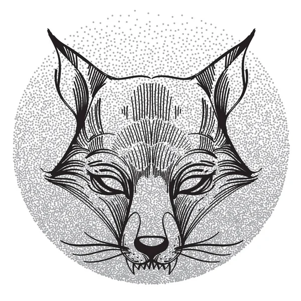 Fuchs Logo Zeichnung Isoliert Auf Weißem Hintergrund — Stockvektor