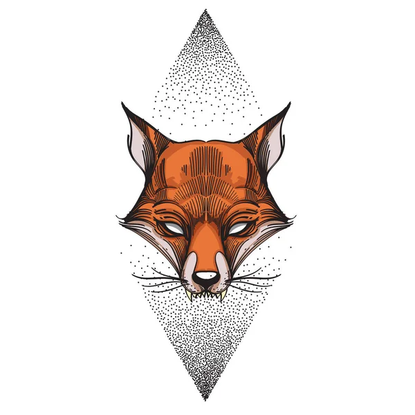 Fuchs Logo Zeichnung Isoliert Auf Weißem Hintergrund — Stockvektor