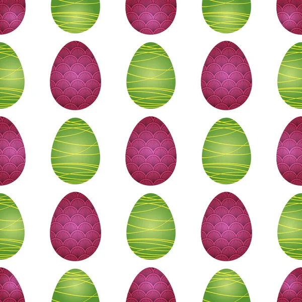 Patrón Sin Costuras Con Huevos Pascua Multicolores Para Decoración Envases — Vector de stock