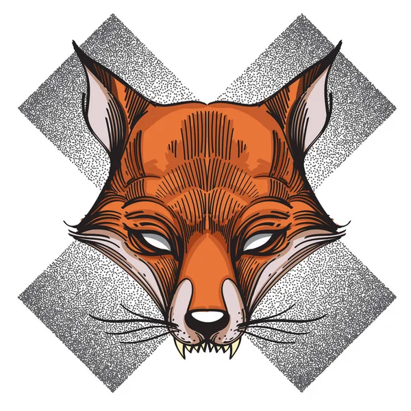 狐狸标志图画被隔绝在白色背景上 — 图库矢量图片