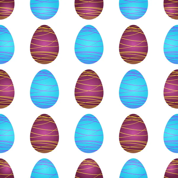 Patrón Sin Costuras Con Huevos Pascua Multicolores Para Decoración Envases — Vector de stock