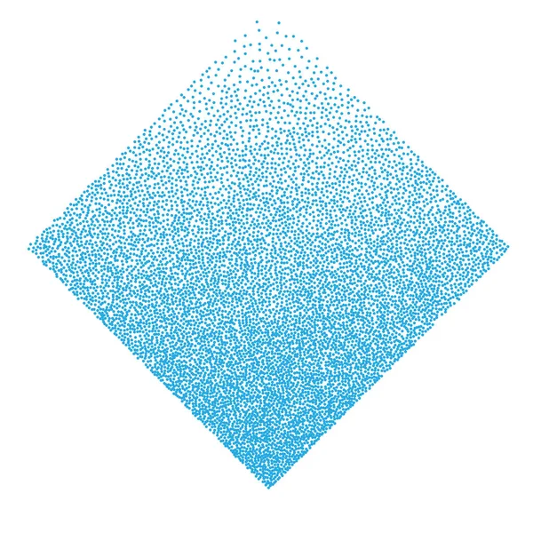 Rectangular Blue Background Dotwork Style — Stock Vector