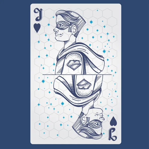 心杰克玩牌与原创设计主题空间 — 图库矢量图片