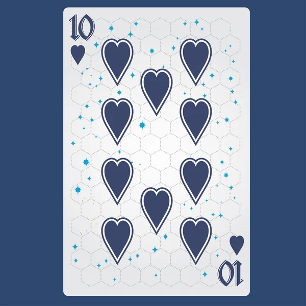 Dez Copas Cartão Jogo Com Design Original Sobre Tema Espaço —  Vetores de Stock