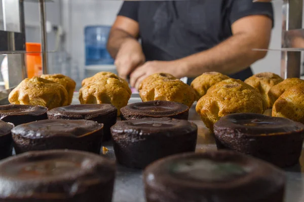 Schokolade und Joghurt-Muffins Stockfoto
