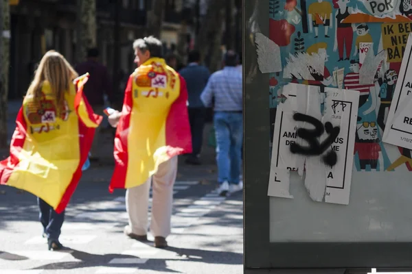 Barselona, İspanya, 8 Ağustos 2017: Bağımsızlık Referandumu için Poster