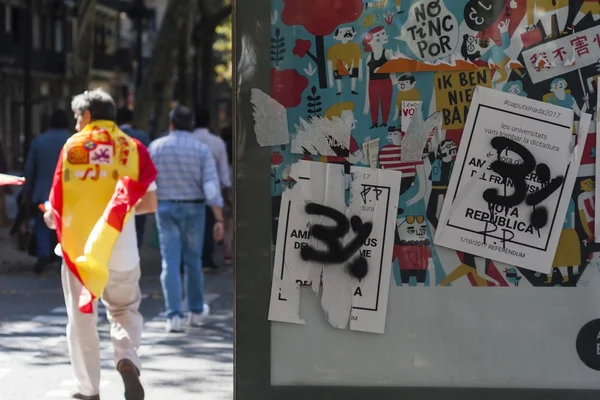 Barselona, İspanya, 8 Ağustos 2017: Bağımsızlık Referandumu için Poster
