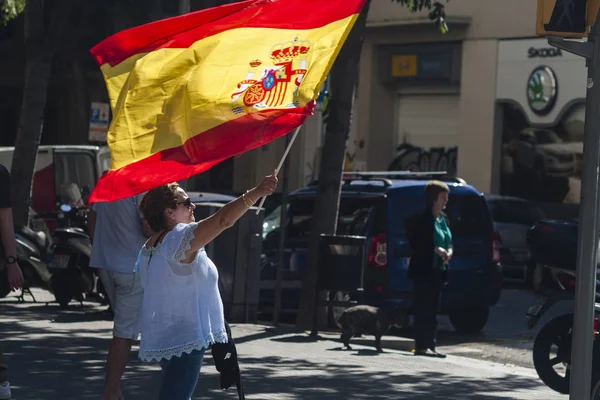 Barselona, İspanya, 8 Ağustos 2017: İspanya wa ile birlik destekçileri