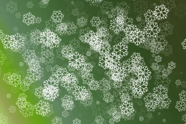 Сніжинка в зеленому кольорі абстрактний фон — стокове фото