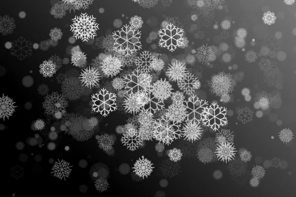 Snowflake in black color abstract background — Stock Photo, Image