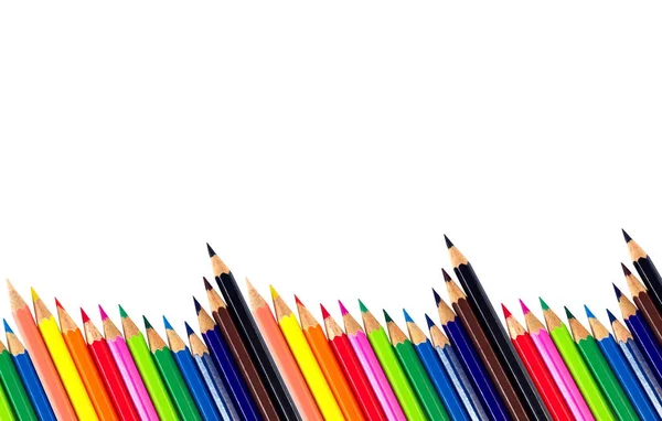 Patrón de color lápiz abstracto sobre fondo blanco —  Fotos de Stock