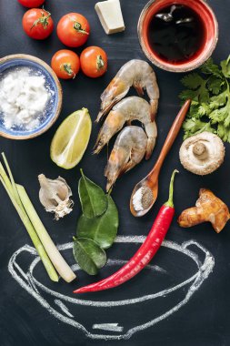 Tom Yam. Malzemeler.