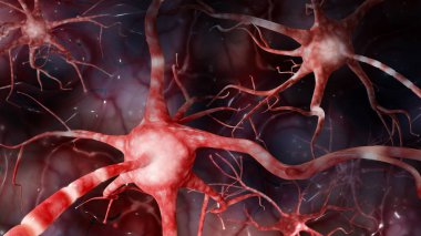 Beyin sinir iletişim portre. Yüksek çözünürlük yatay görüntü