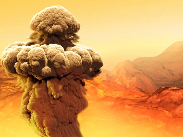 Test nucleari. Illustrazione 3d . — Foto Stock