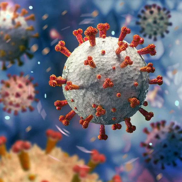 Chinese Coronavirus Macro Covid Virus Concept Illustration Stock Picture