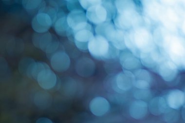 Mavi daire bokeh, arka plan bulanıklık