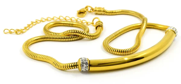 Złoty naszyjnik dla kobiet - luksusowy prezent — Zdjęcie stockowe