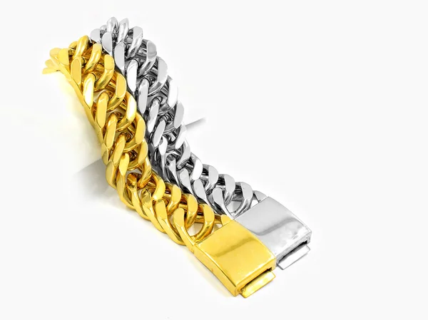 Armband für Männer - Gold und Silber — Stockfoto