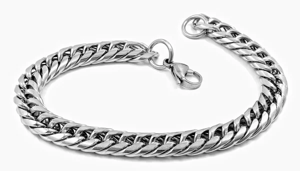 Silver bracelet - Stainless Steel — Stock Photo, Image