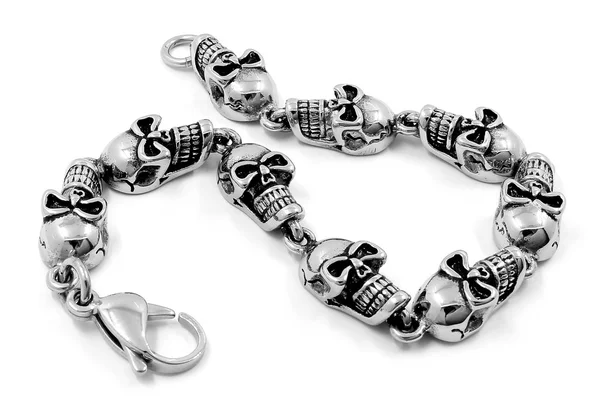 Bracelet for men - Skulls - Stainless Steel — Stockfoto