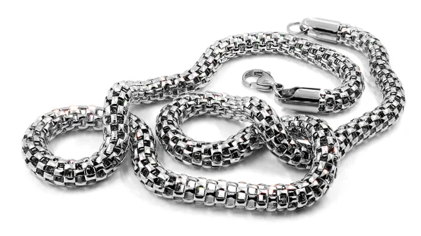 Bayanlar - kolye - paslanmaz çelik zincir — Stok fotoğraf