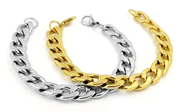 Le bracelet massif pour hommes - Argent Or — Photo