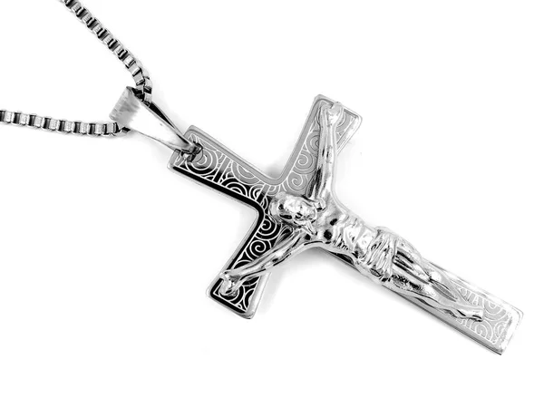 Croix pendentif cou - Acier inoxydable — Photo
