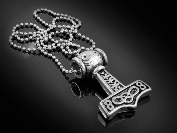 Pendant - Viking Hammer - Stainless Steel — Stock Photo, Image