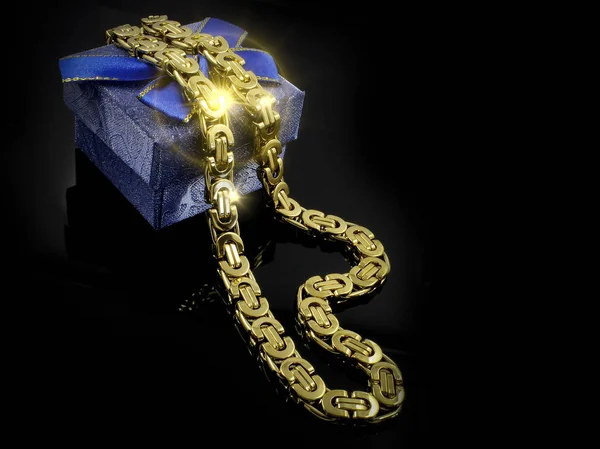 Chain for Men - Luxury jewelry - Stainless steel — Stock Photo, Image