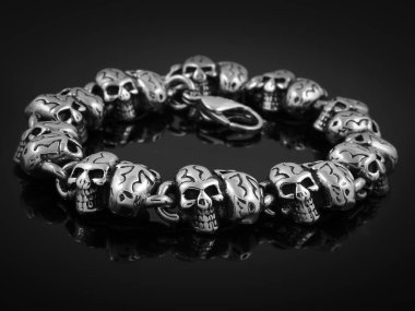 Kafatasları bilezik Men - paslanmaz çelik