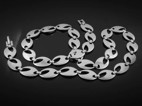 Цепное ожерелье - нержавеющая сталь — стоковое фото