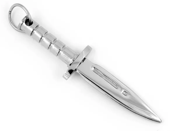 Pingente de pescoço - faca militar - Aço inoxidável — Fotografia de Stock