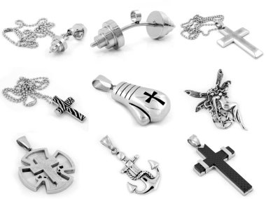 Kadın ve erkek - büyük set kolye