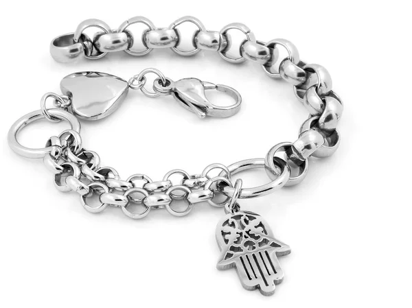 Jewelry Bracelet - Silver Stainless Steel — Stock Photo, Image