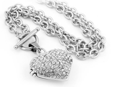 Kolye kalp - paslanmaz çelik