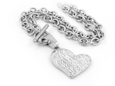 Kolye kalp - paslanmaz çelik