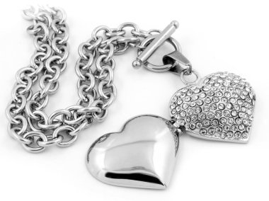 Kolye kalp - paslanmaz çelik