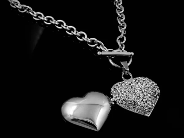 Necklace Heart - Stainless Steel — Stock Photo, Image