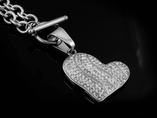 Coeur de collier - Acier inoxydable — Photo