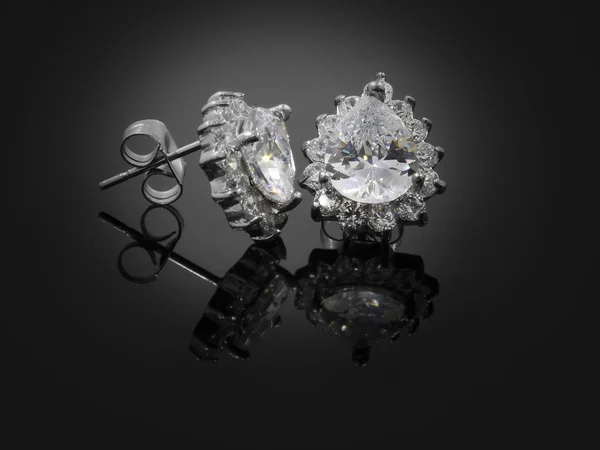 Damski biżuteria kolczyki - ze stali nierdzewnej — Zdjęcie stockowe