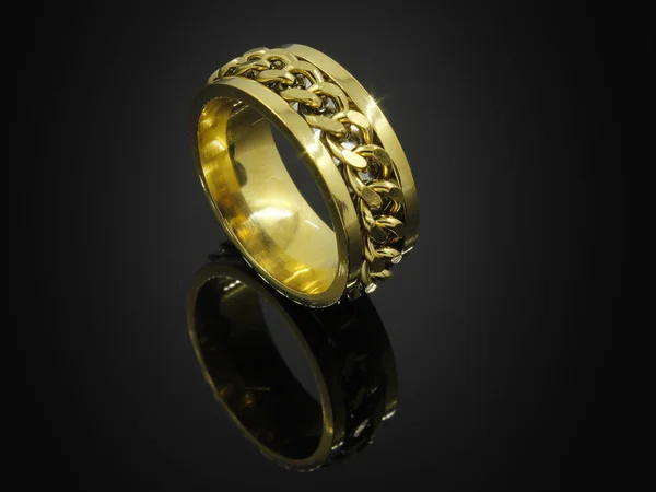 Anel de jóias - Aço inoxidável — Fotografia de Stock