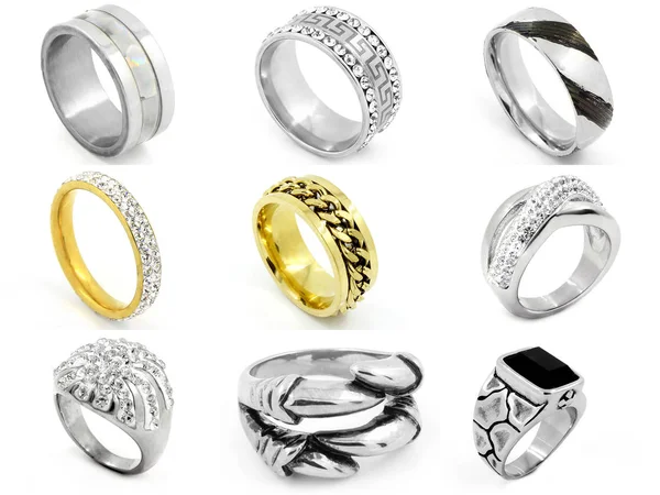 Jewelry ring - Stainless steel — Stock Photo, Image