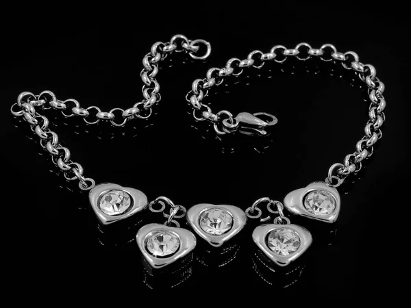Smycken - armband - rostfritt stål — Stockfoto