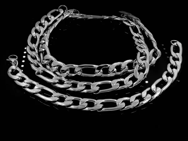 Набір намиста та браслета - Срібна нержавіюча сталь — стокове фото