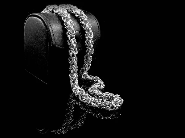 Collar joya - Cadena - Acero inoxidable —  Fotos de Stock