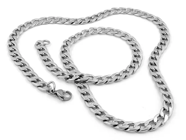 Jewel necklace - Chain - Stainless steel — Stock Photo, Image